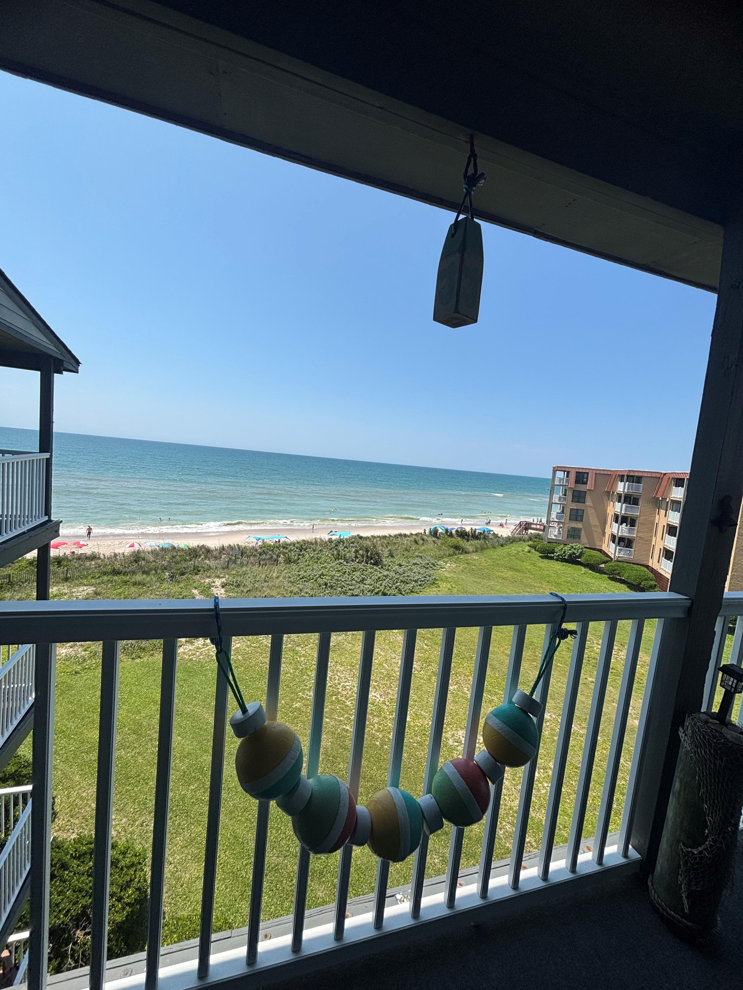 Fabulous balcony with breezes and view.  Could have sat there all day!