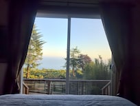 The beautiful ocean view from the bedroom.