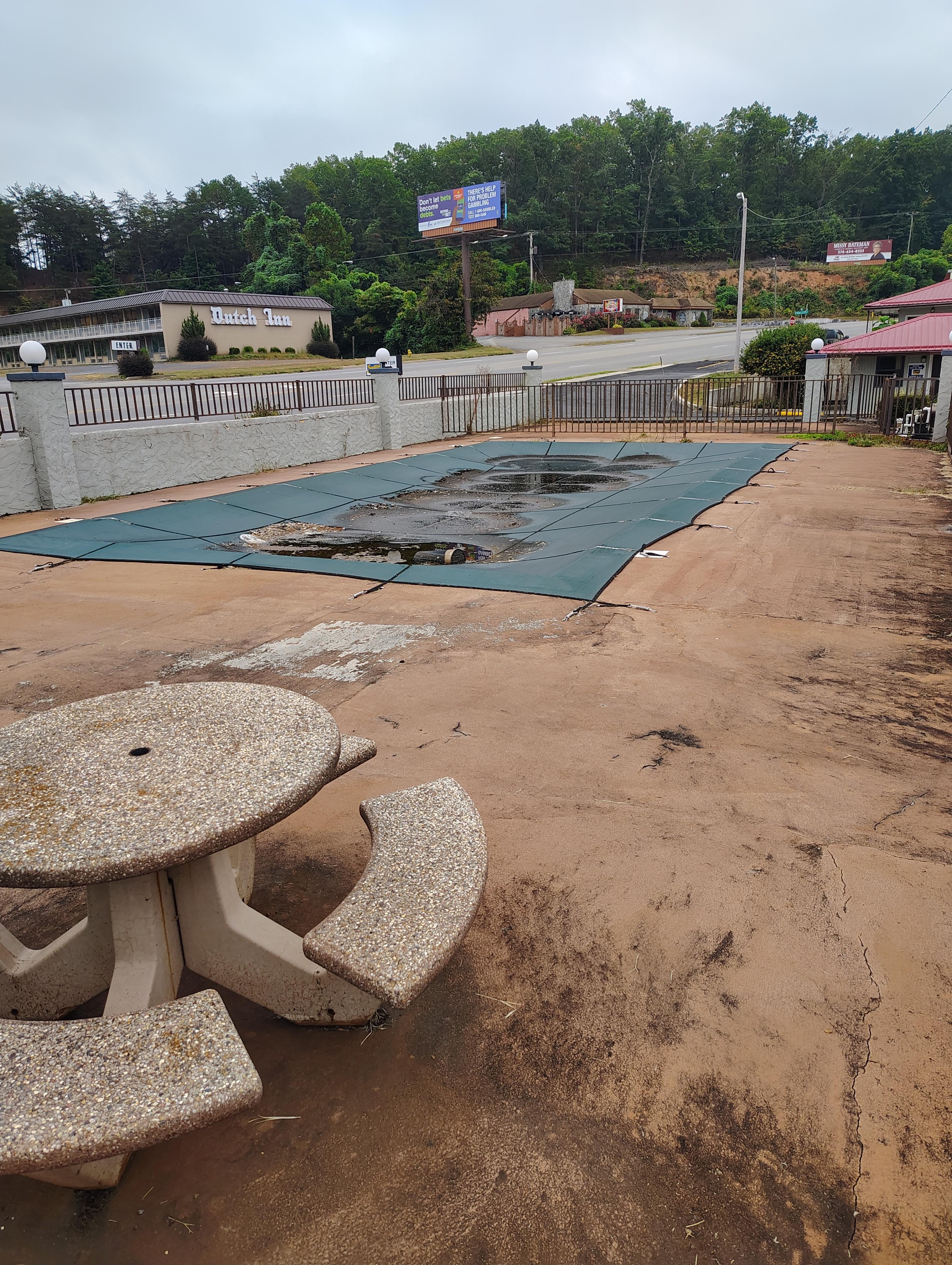 Closed pool. We weren't even allowed to sit on the pool deck 