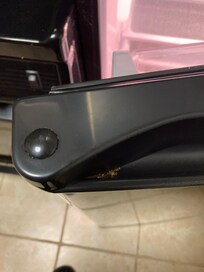 Debris in fridge handle.