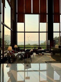 Lobby with spectacular sunset