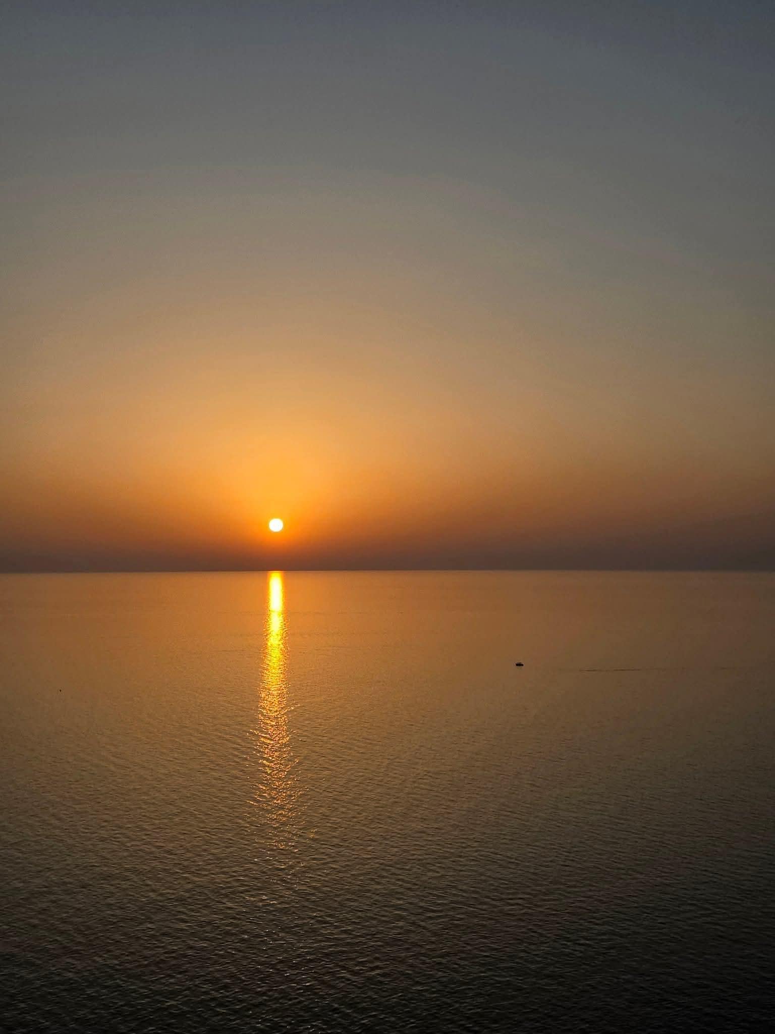 The sunset view from the hotel room