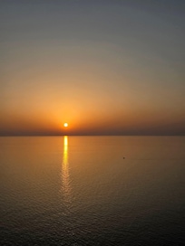 The sunset view from the hotel room