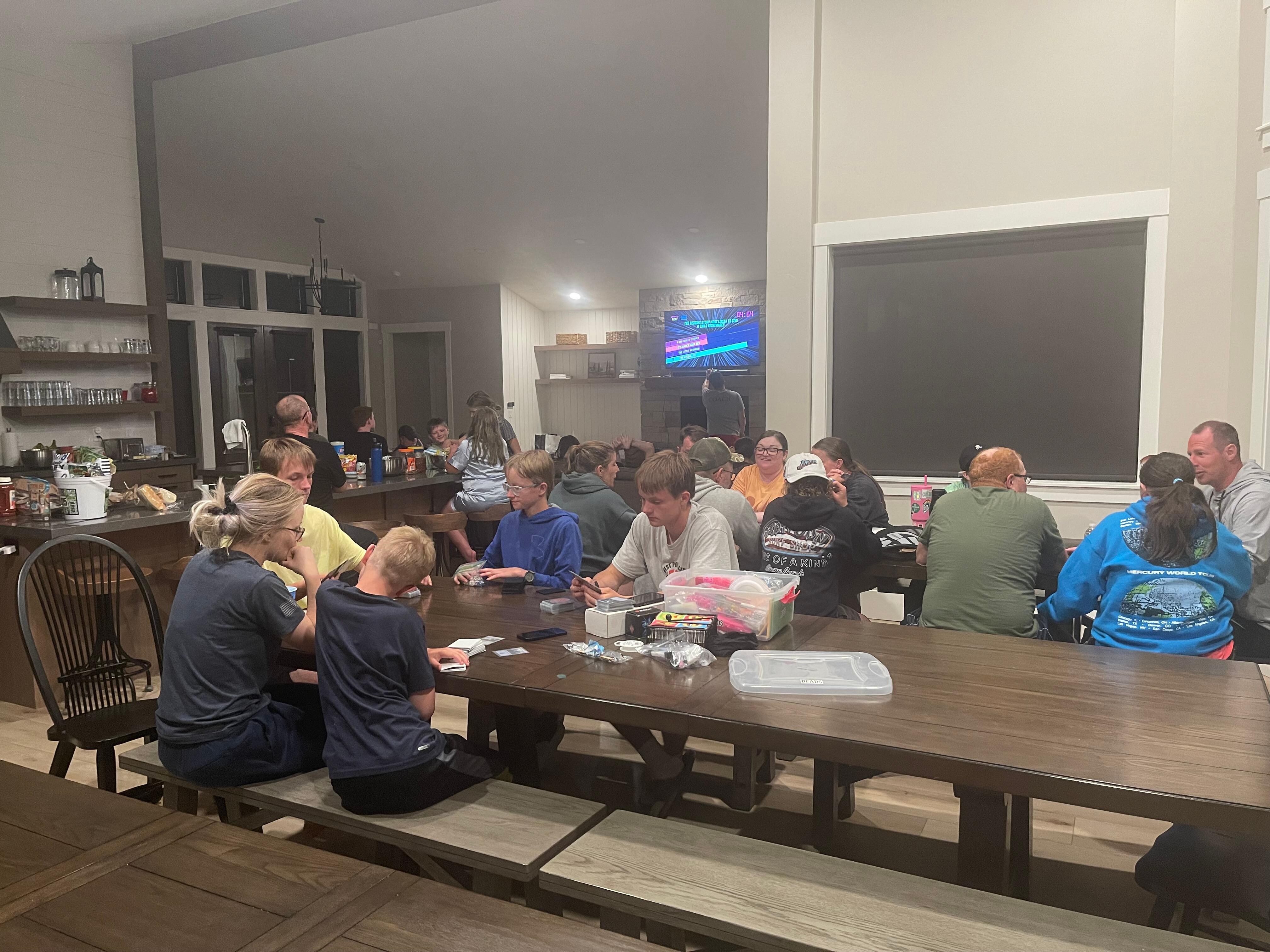Plenty of open space to visit, eat , or play games, 