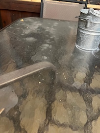 Table on deck - lower level.