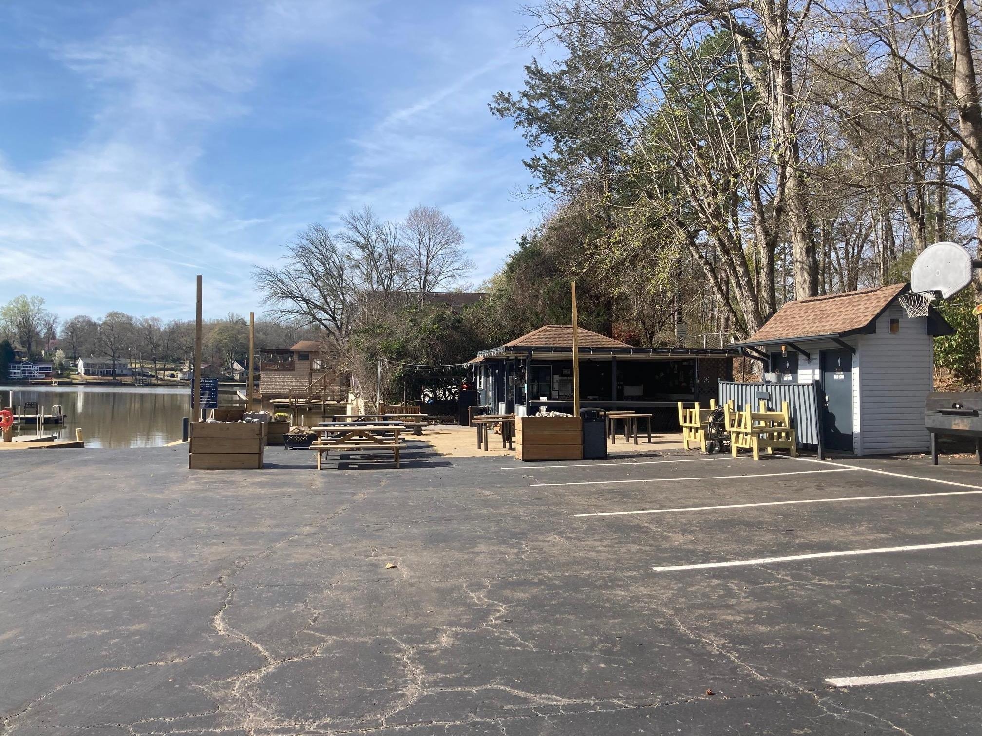 Cafe/Bar plus public restrooms directly outside of house