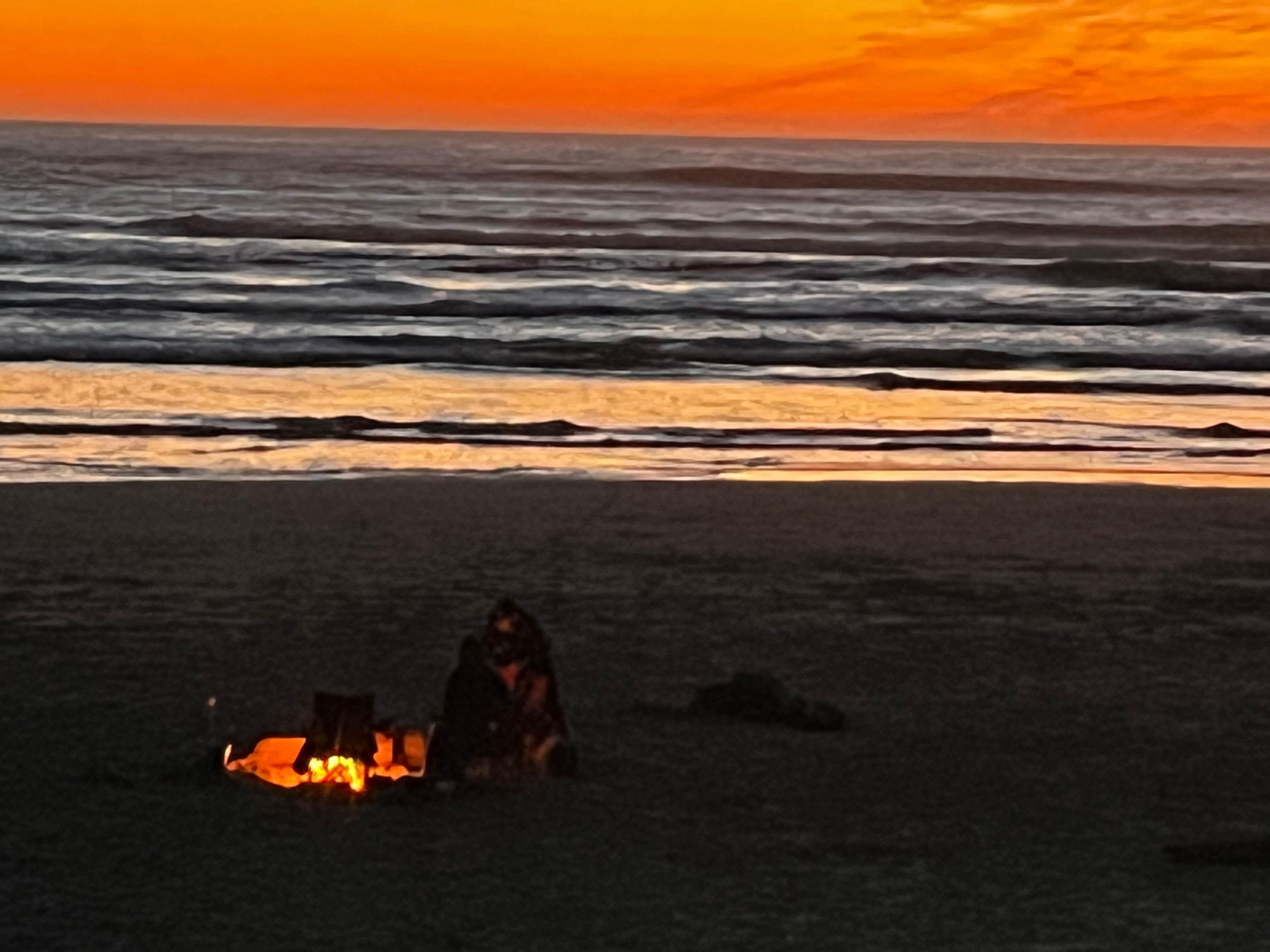 We purchased firewood and a starter kit and had the loveliest evening on the beach.