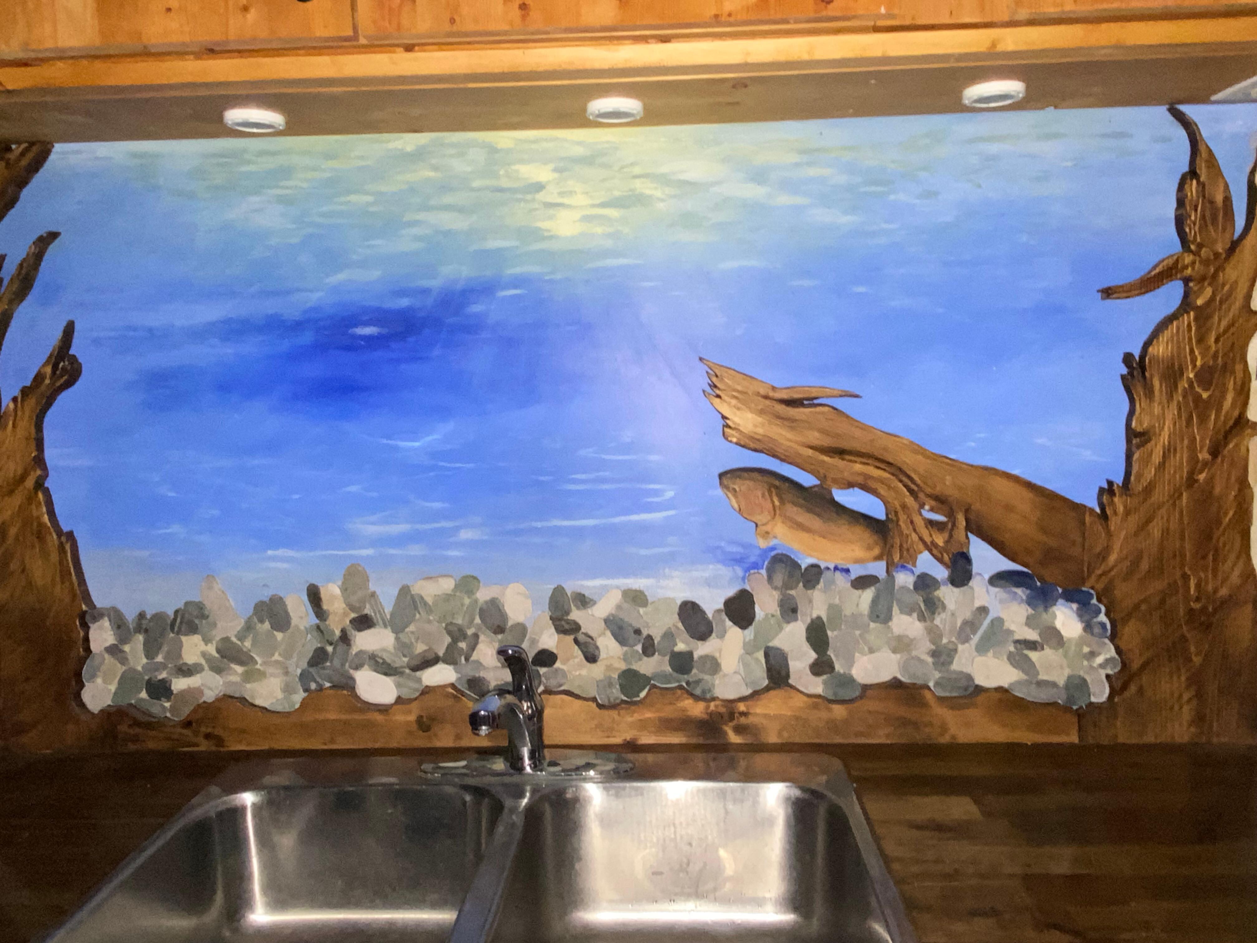 It's all about the fishing! Even the art work and decor!