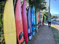 Stroll up Baldwin Ave from Paia to the house
