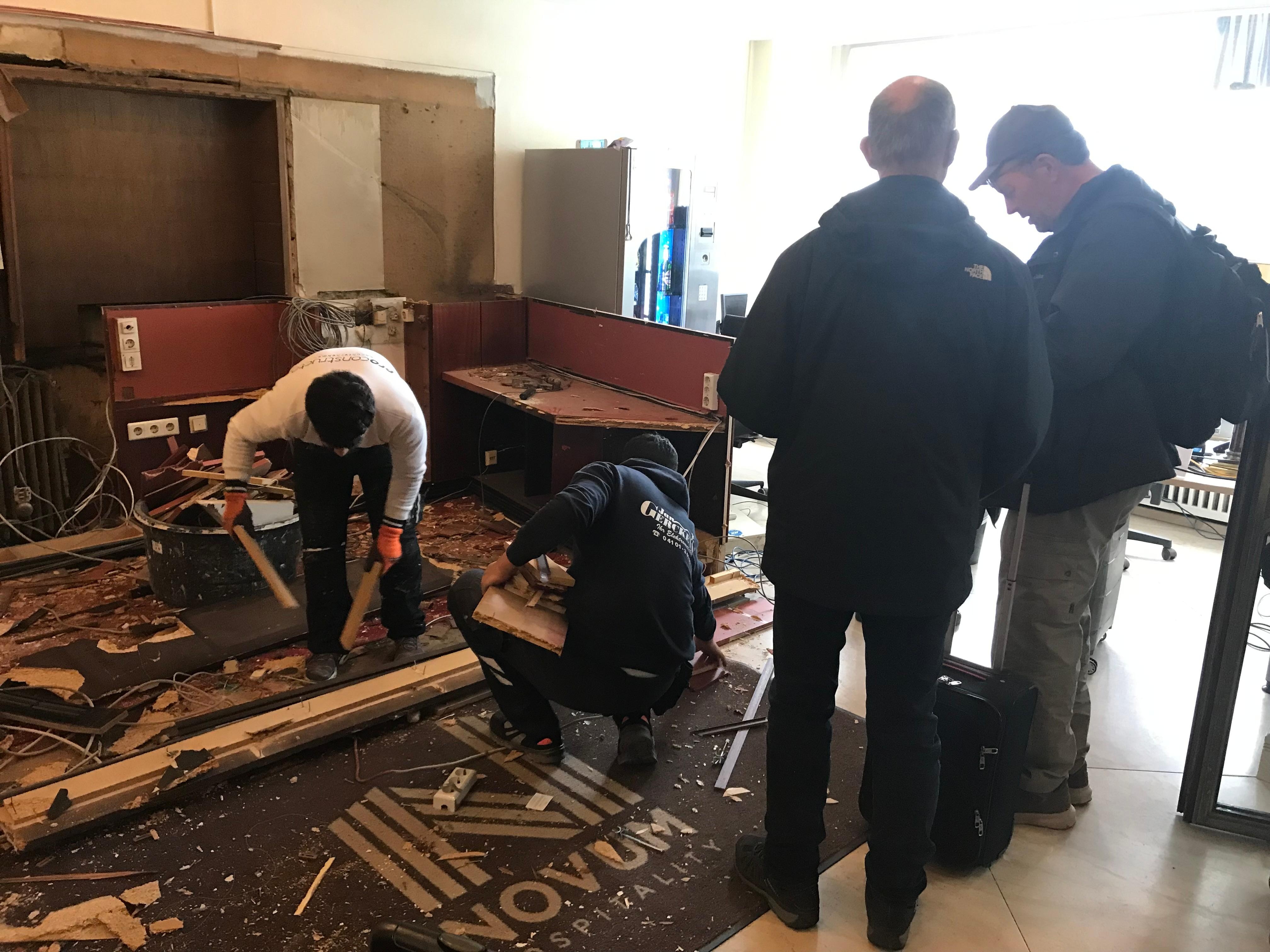 Receptionen ved ankomsten