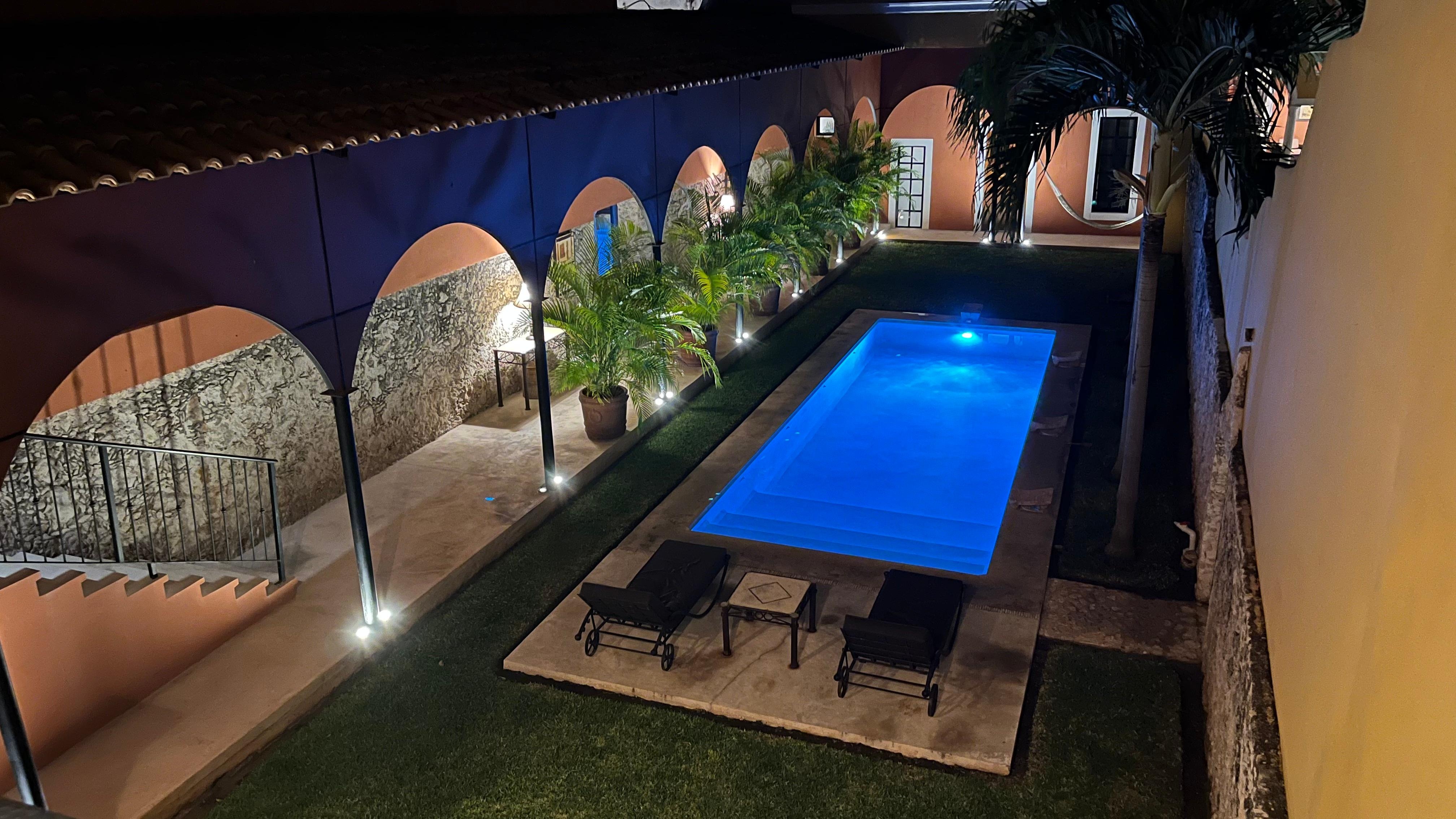 Vista a la alberca desde la habitación 