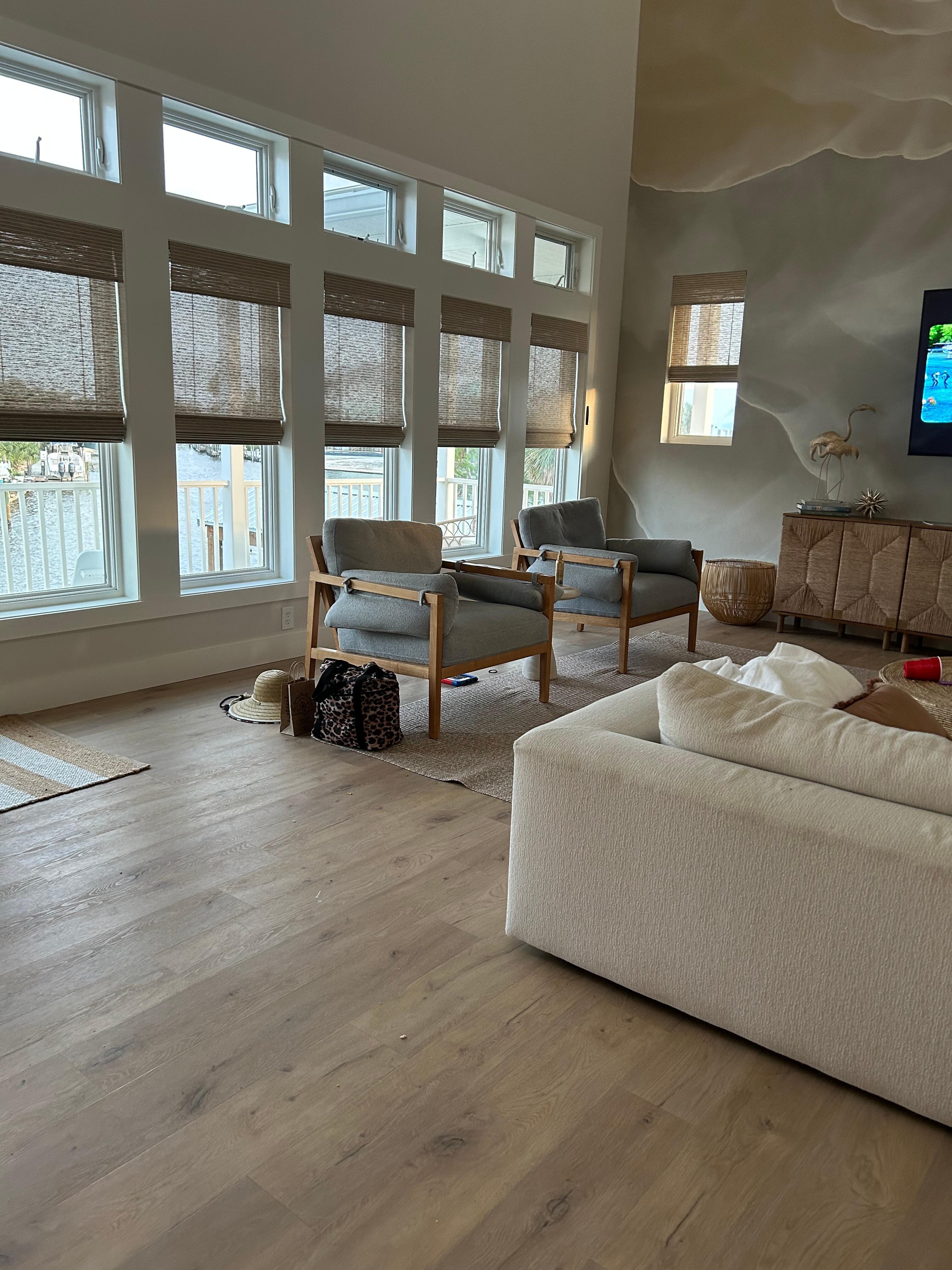 Spacious and open living, dining/kitchen area