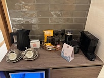 Free coffee and snacks