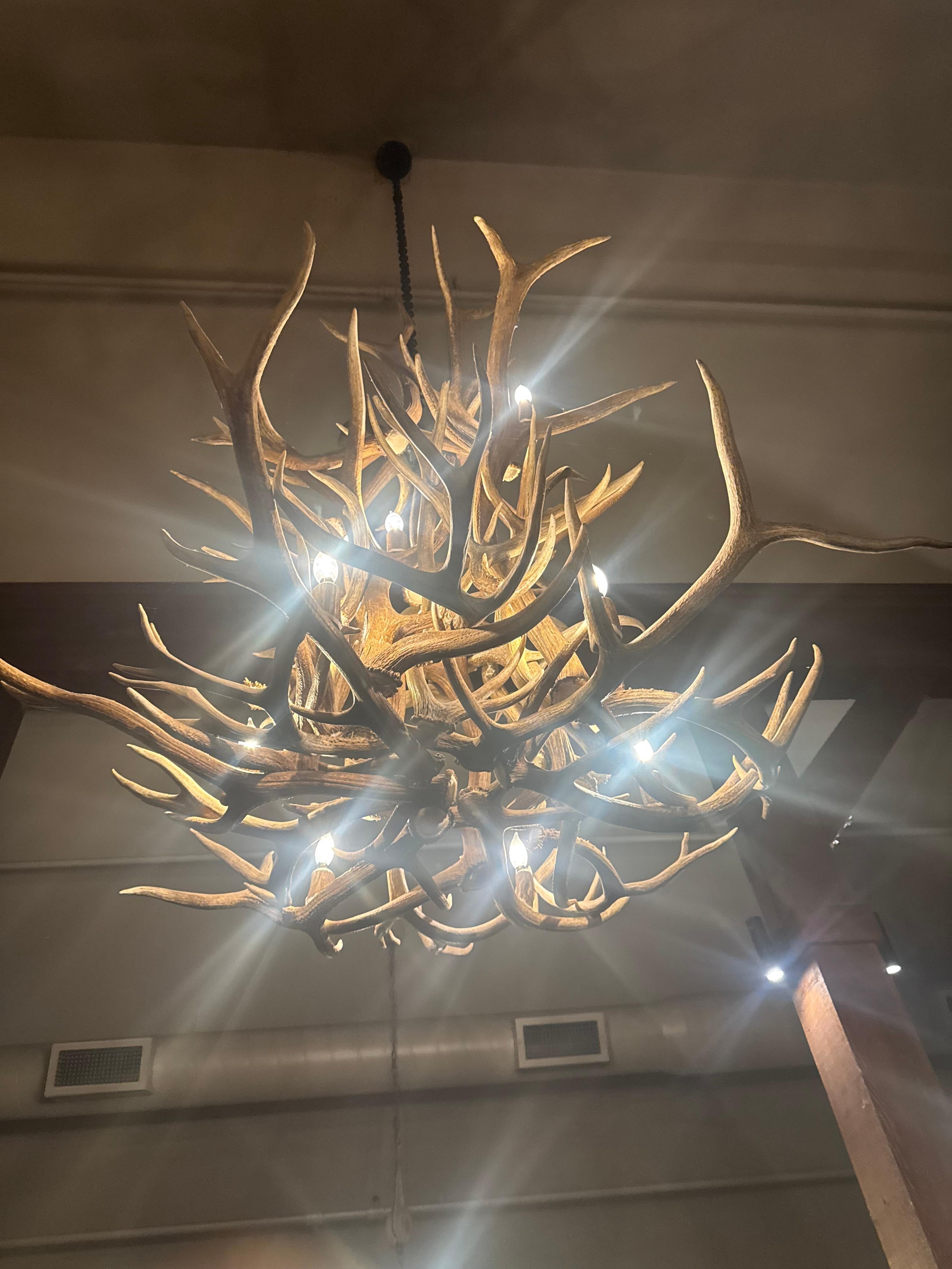 Rec room chandelier 