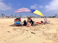 Beach time after a hard day of doing nothing