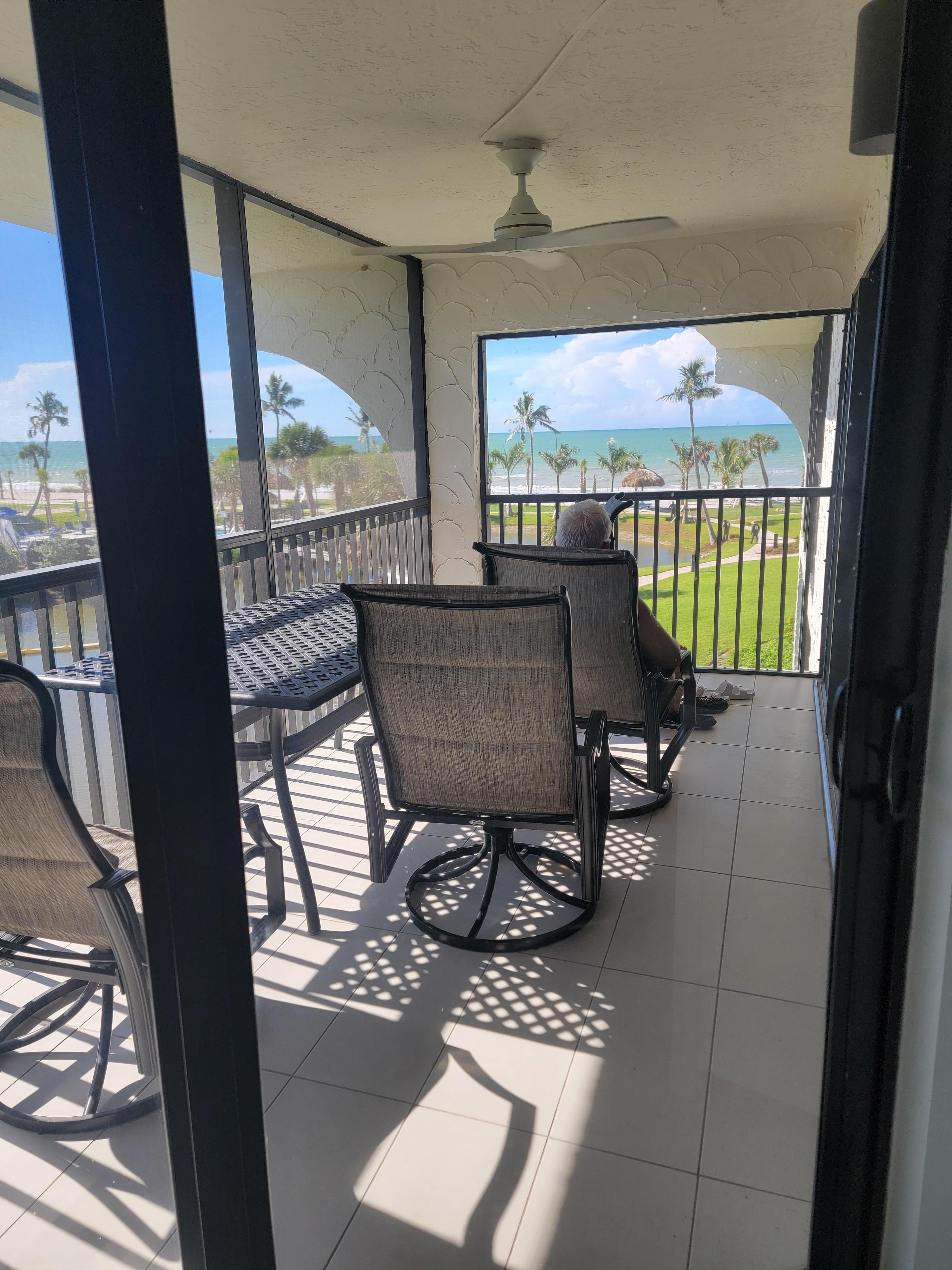 View from the master bedroom/bed.