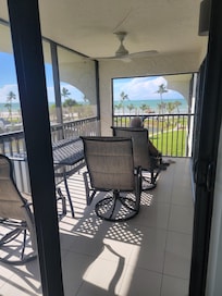 View from the master bedroom/bed.