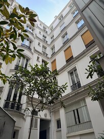 View inside the building looking up