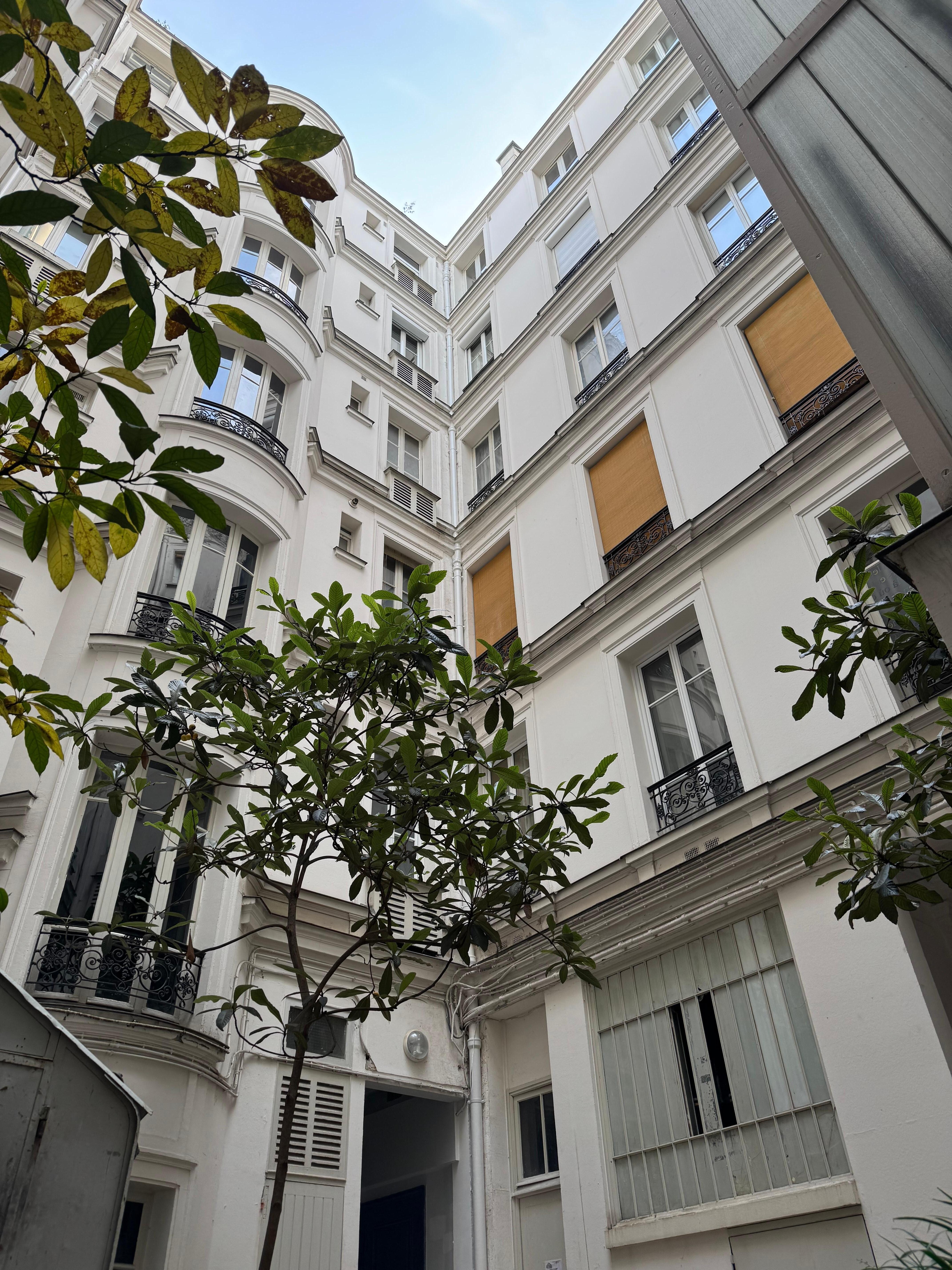 View inside the building looking up