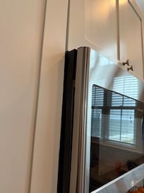 Microwave door broken.