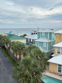 View from top balcony