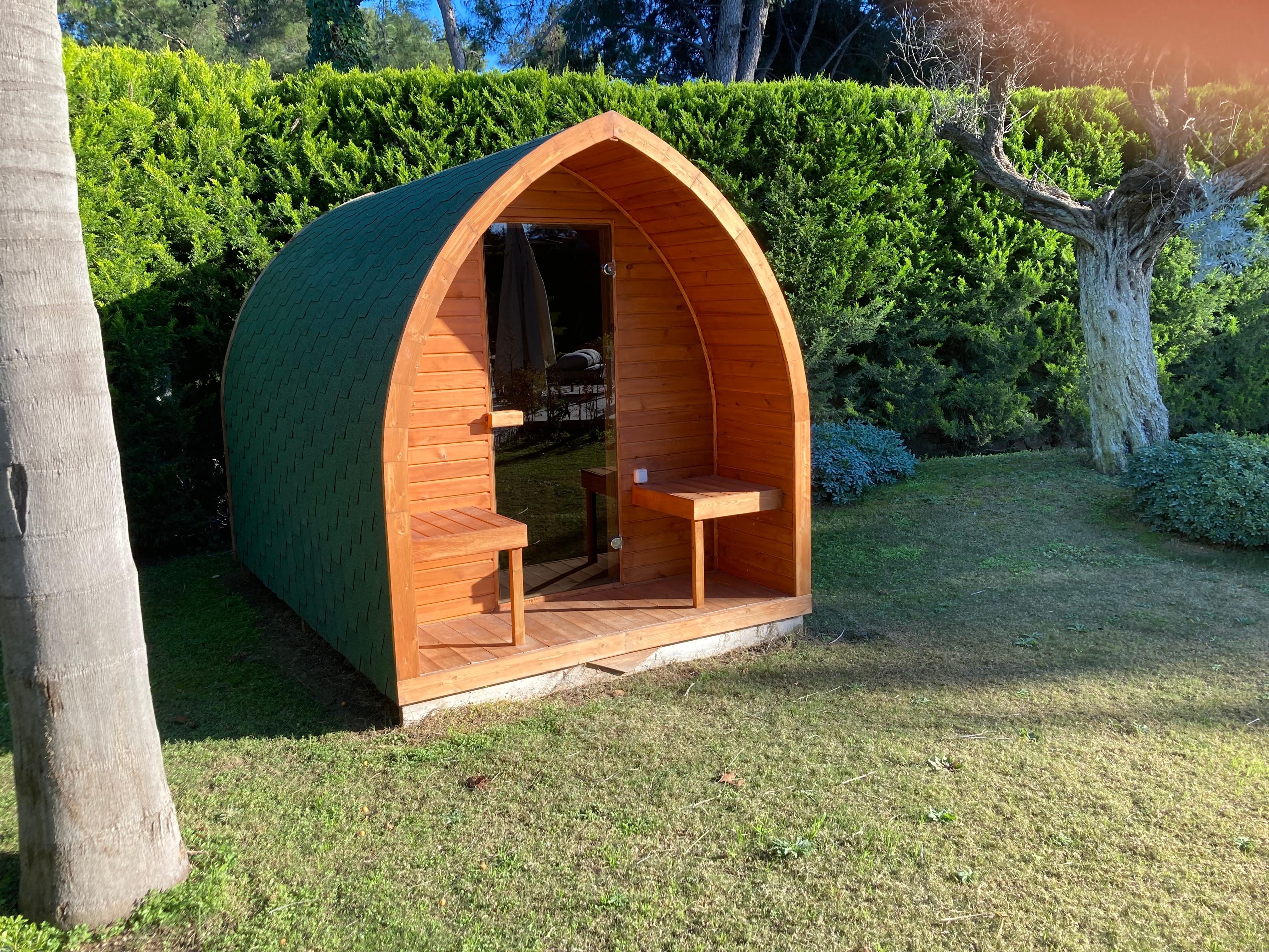 Sauna house near the pool