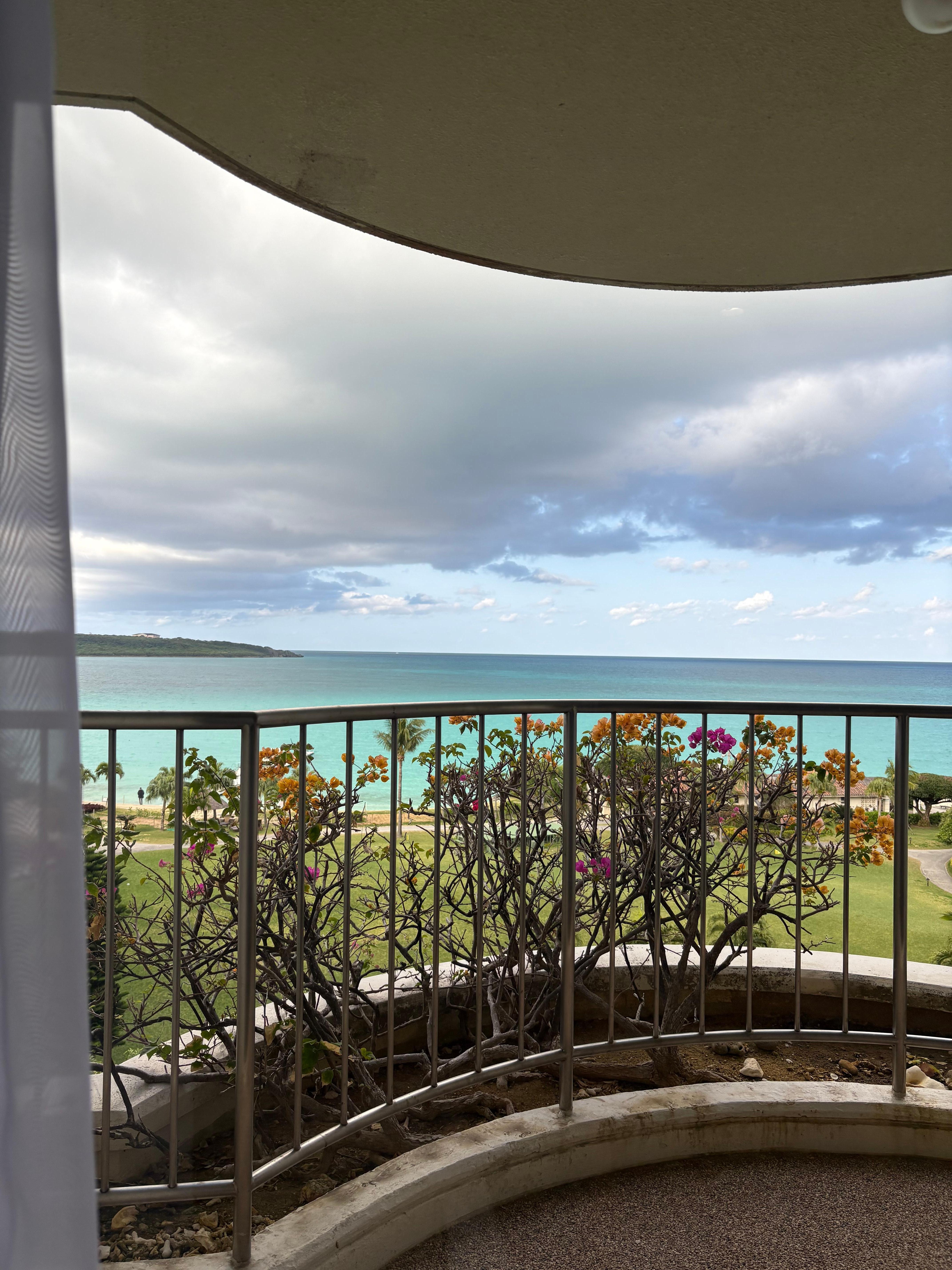 Balcony view of a cloudy day