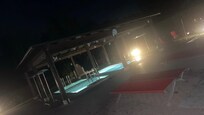 The spa grounds after they have closed for the night