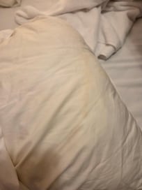 Stained pillow
