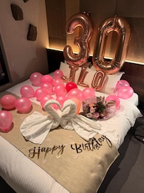 Bday surprise created by staff for my partner