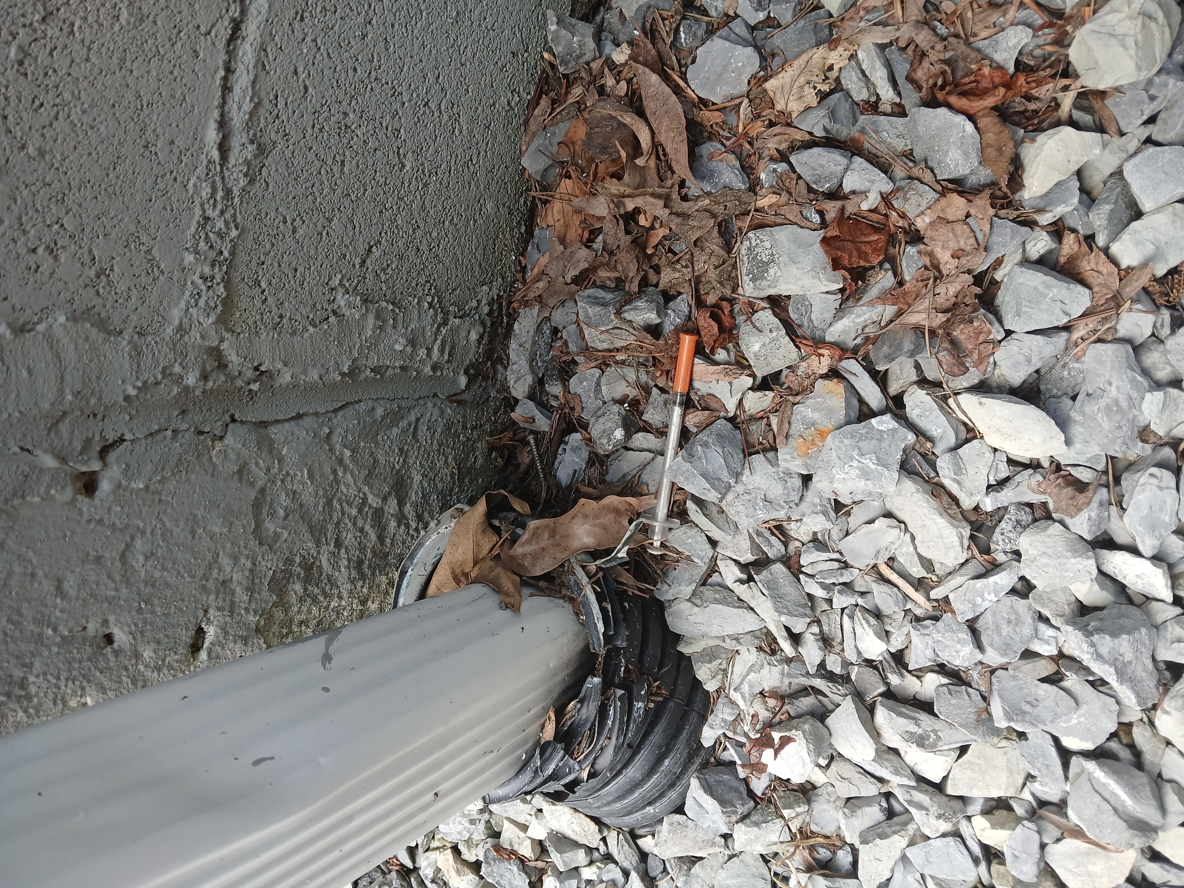 Syringe found in driveway in the first ten minutes of arriving. Glad we spotted it before our 9 year old.