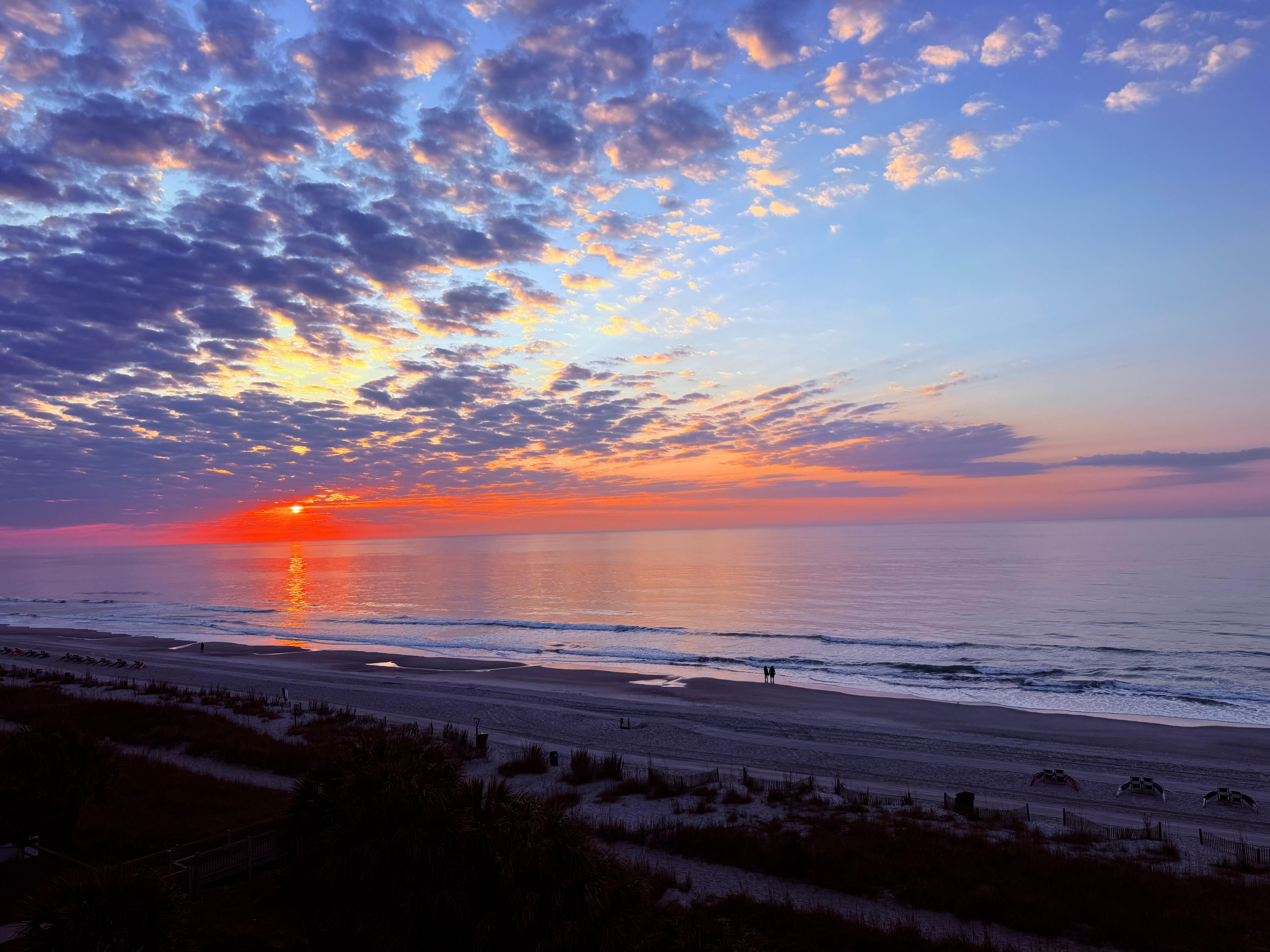 Got to catch a beautiful sunrise from the balcony 