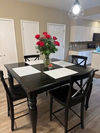 A little pop of color from flowers I got for my fiancée