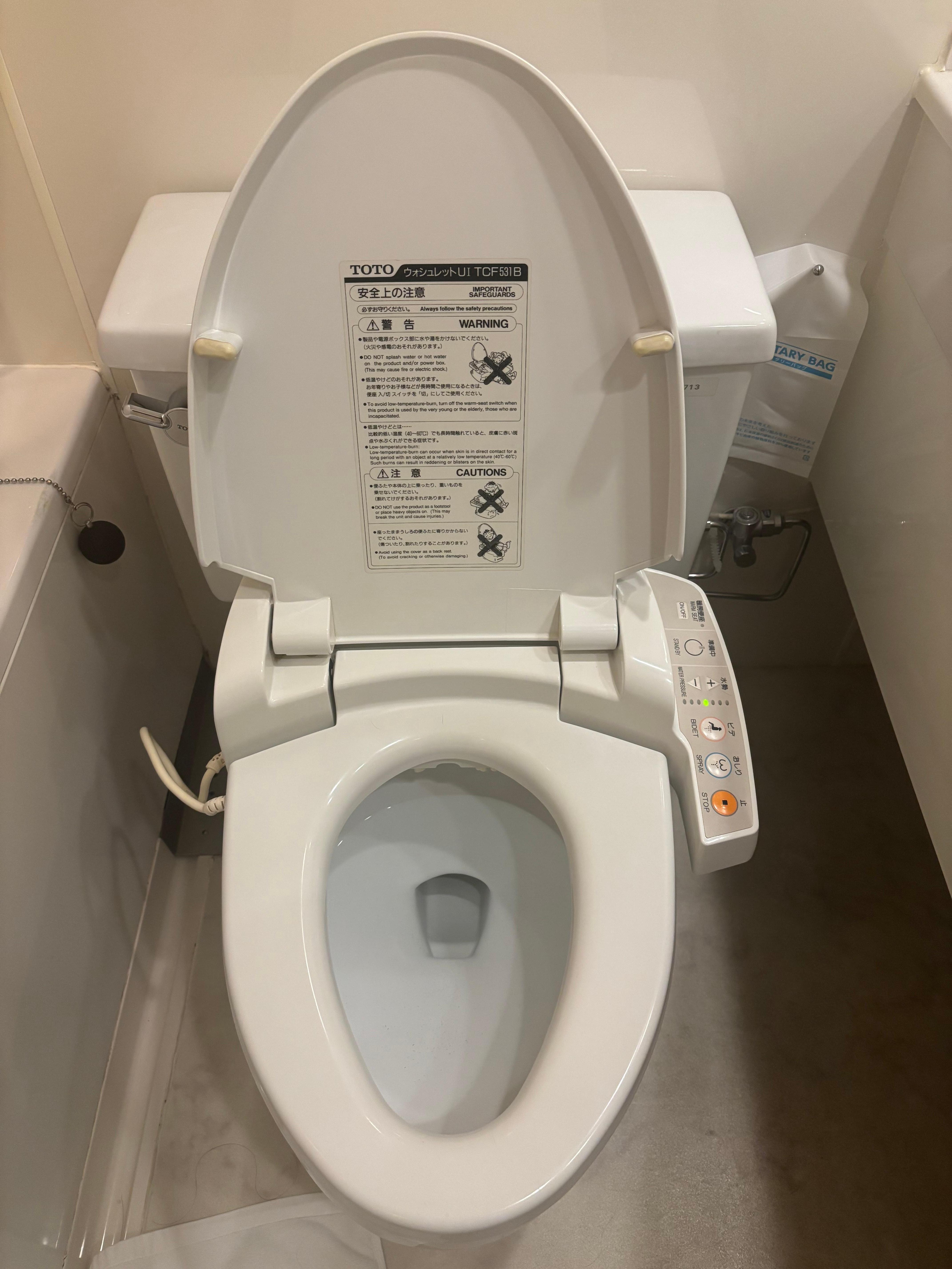 Amazing toilet full of technologies