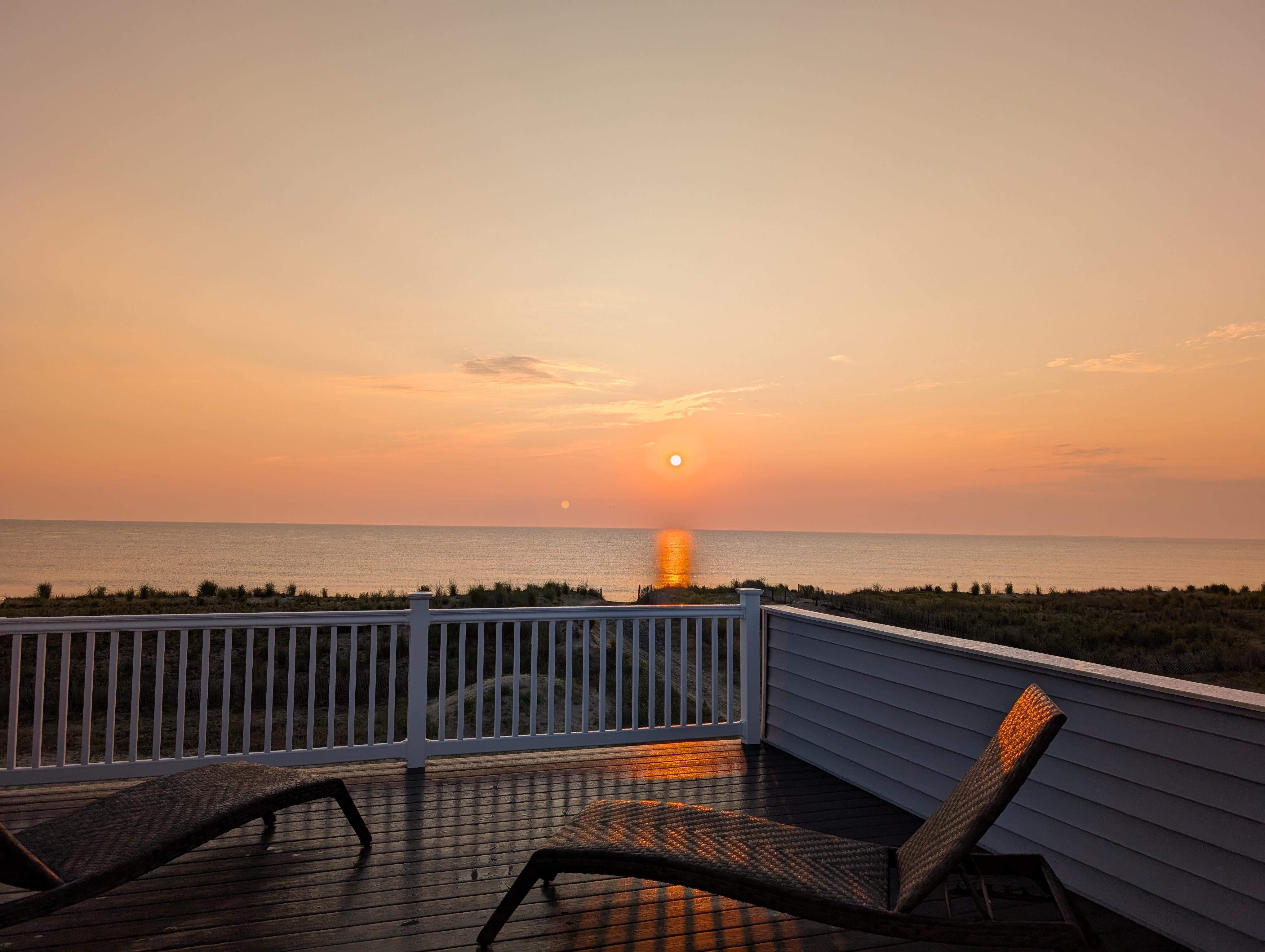 Sunrise from the deck