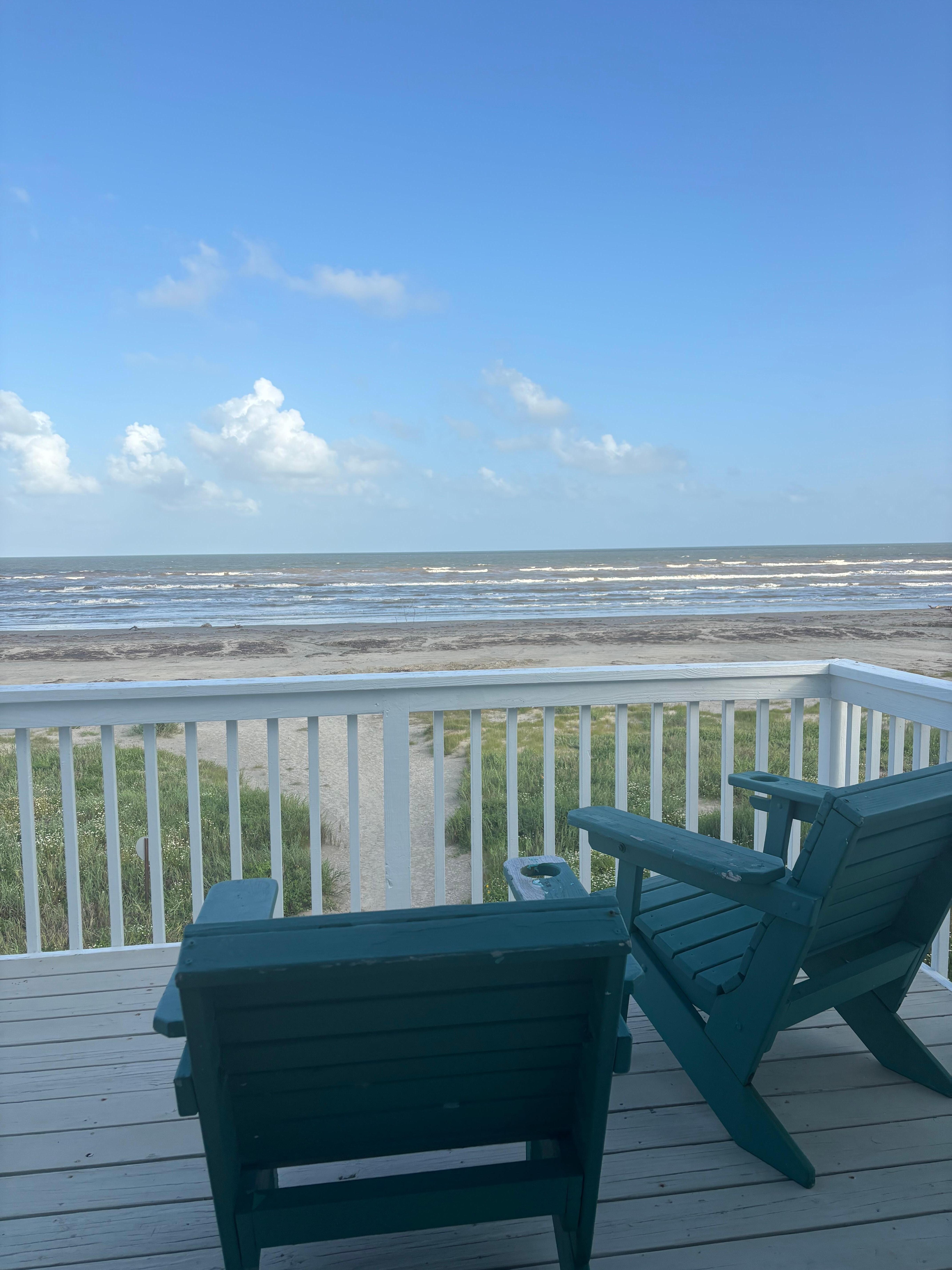 The view from the upper deck, off of the master bedroom. 