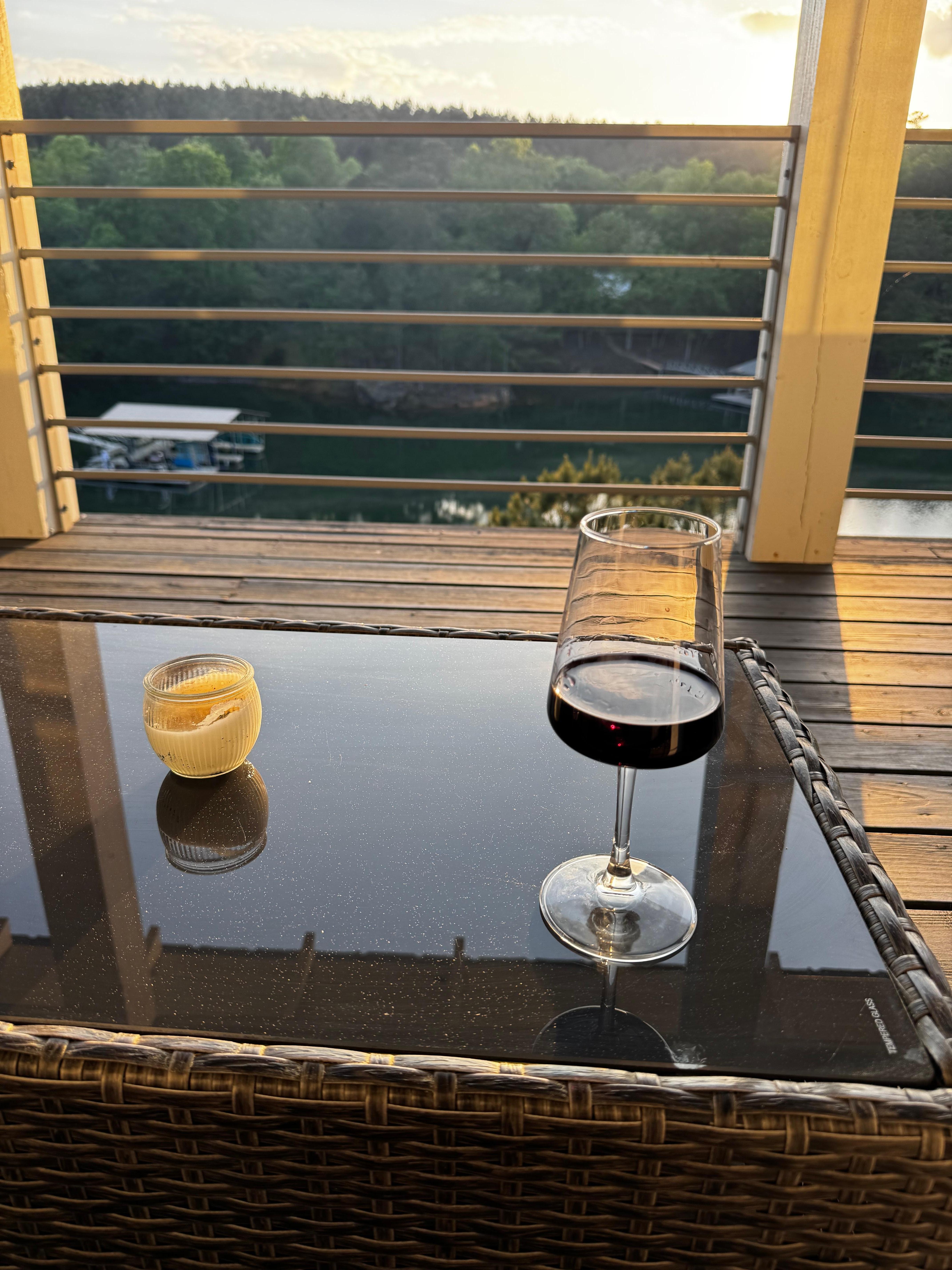 Perfect evening on the main level deck