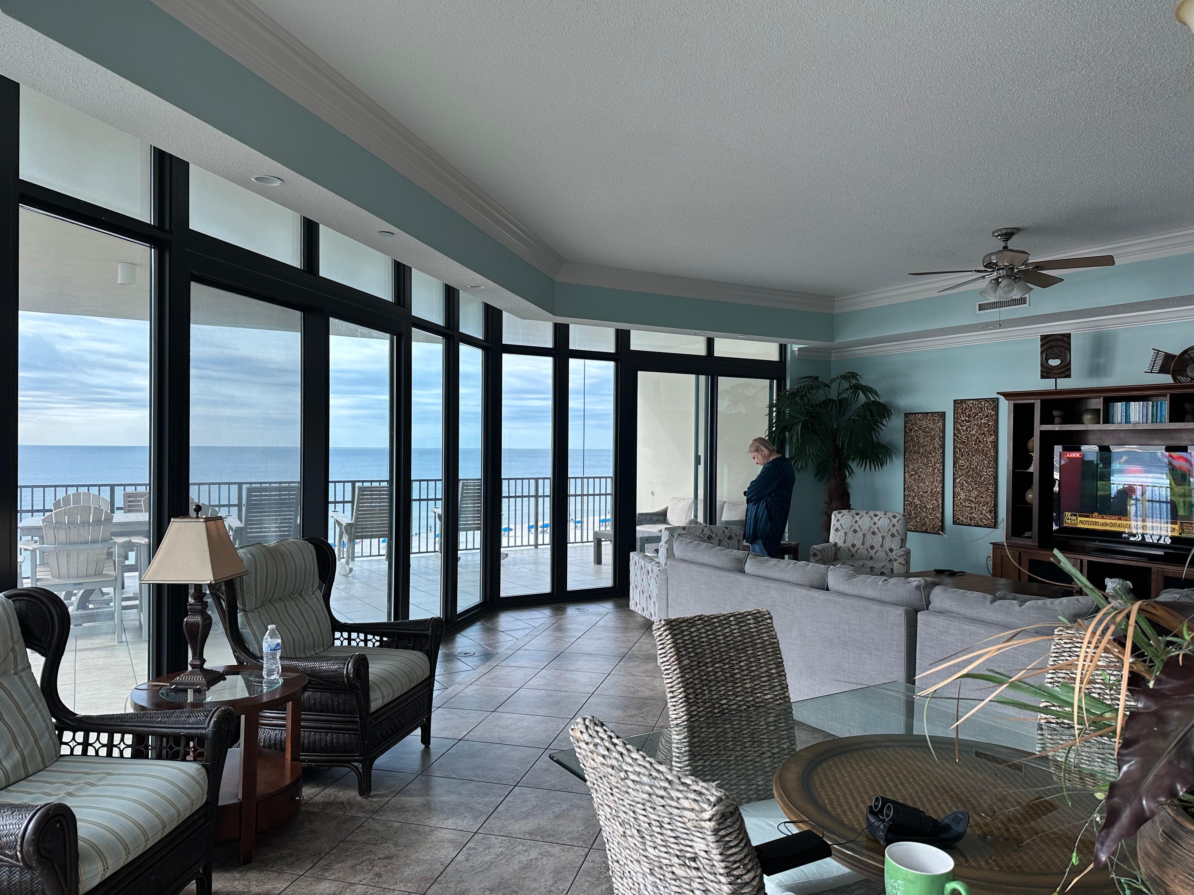 View from standing near the dining room table