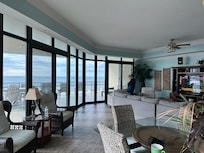 View from standing near the dining room table