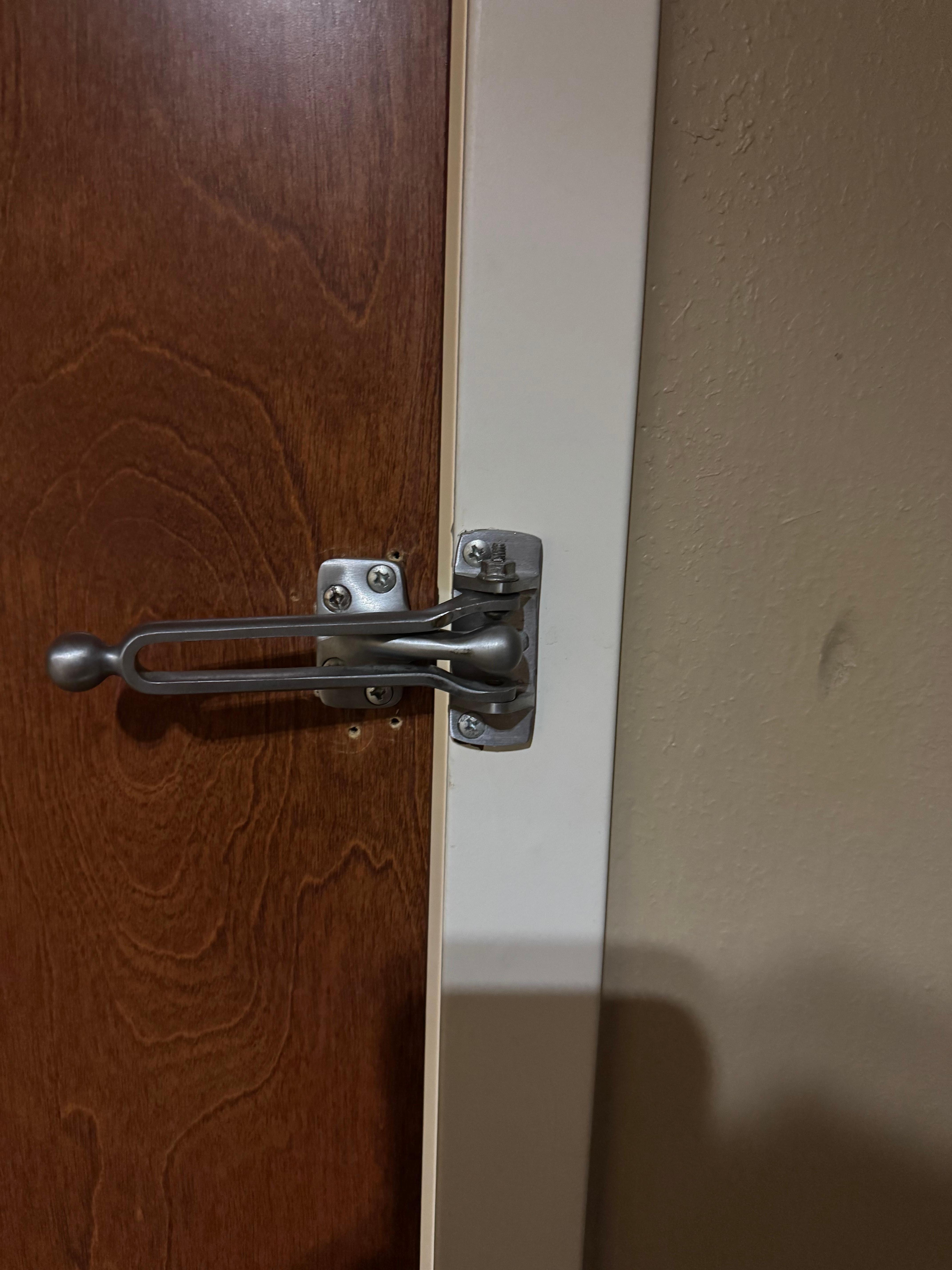 Broken security latch 