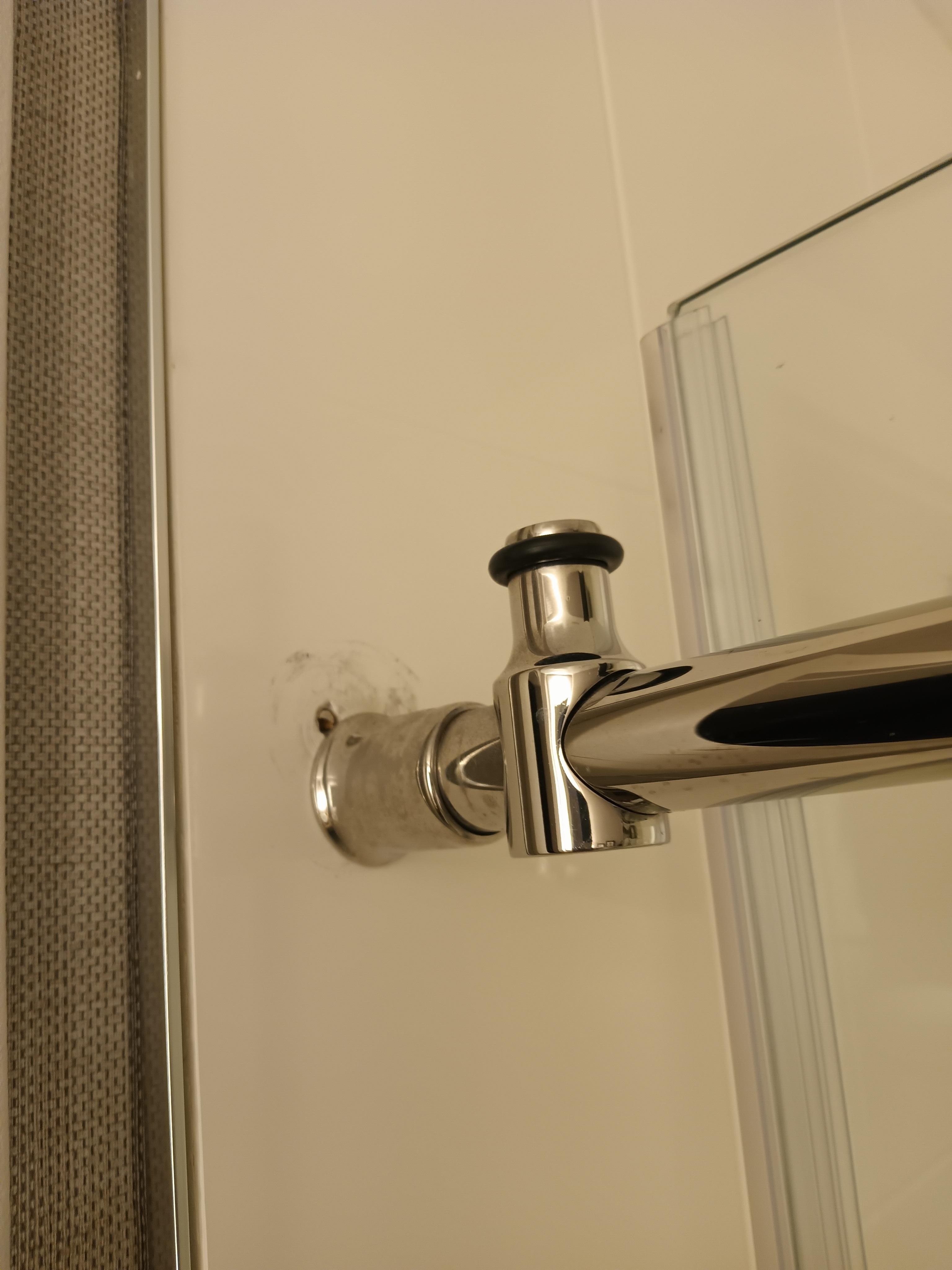 1st room. Shower bar slipped