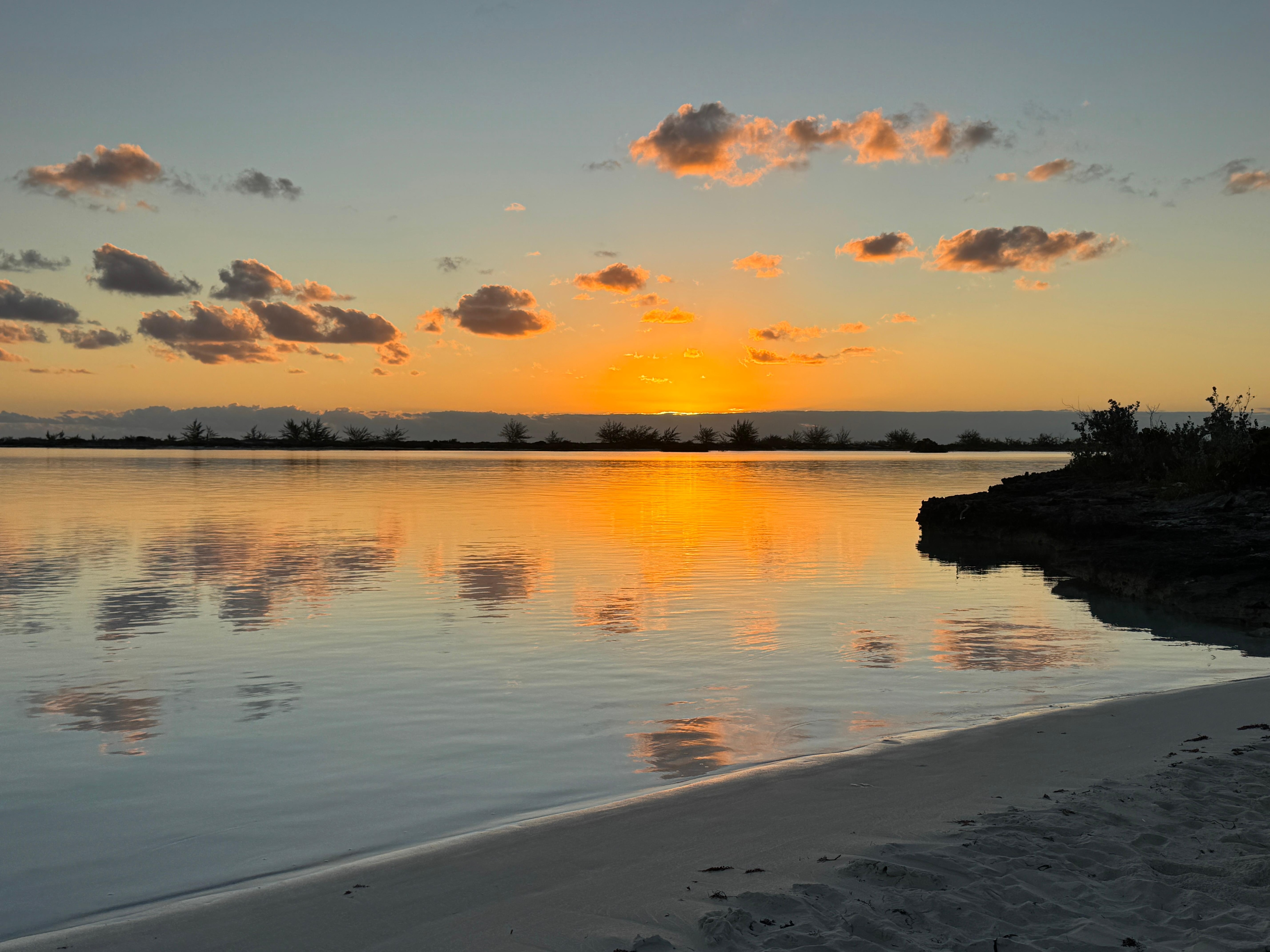 Sunrise at beach at house