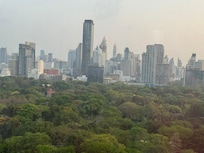 This is the view of Lumphini park form the reception on the 9th floor. It is a greatt and safe place for jogging.