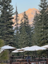 Main lodge outdoor dining area