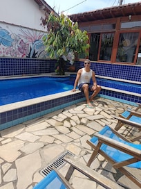 Espaço externo da pousada.