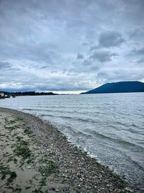 Beach view to the left of the house.