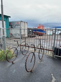 Sculpture outside the hotel