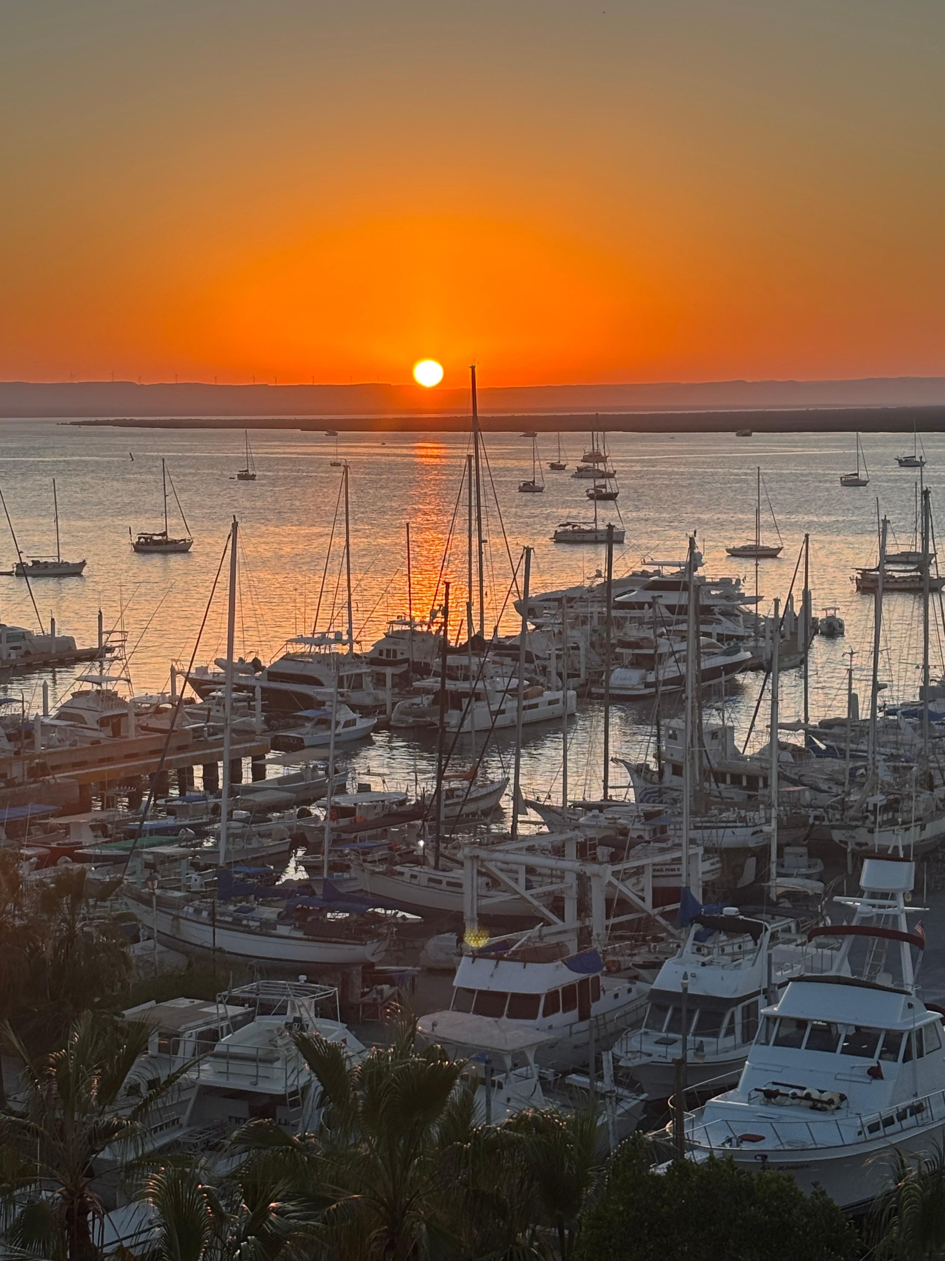 Sunset from rooftop pool