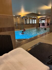 Pool area at Embassy St Louis
The hot tub is gone. I was looking forward to relaxing after my long drive. The pool was fun for the kids. Only 3 feet deep.