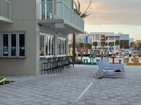 Beautiful but movie was shown on the projector over the pool like they advertise :(